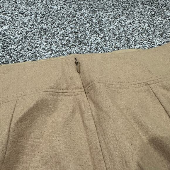 New without tags, LOFT Wool Mini Tan Zip Skirt, Size 4 - Picture 10 of 10